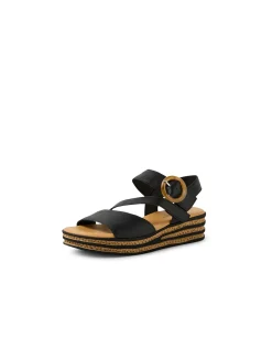 Charleen Leather Buckle Platform Sandals
