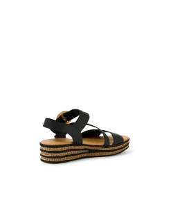 Charleen Leather Buckle Platform Sandals