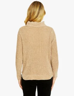 Charlie Chenille Cowl Neck Knit Pullover