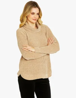 Charlie Chenille Cowl Neck Knit Pullover