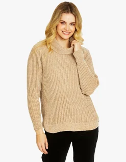 Charlie Chenille Cowl Neck Knit Pullover