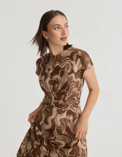 CHARLOTTE PRINTED TWILL DRESS