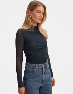 CHARLOTTE HIGH NECK LONG SLEEVE TOP