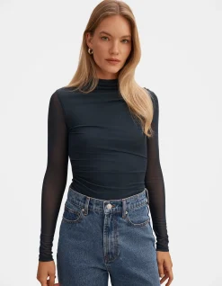 CHARLOTTE HIGH NECK LONG SLEEVE TOP