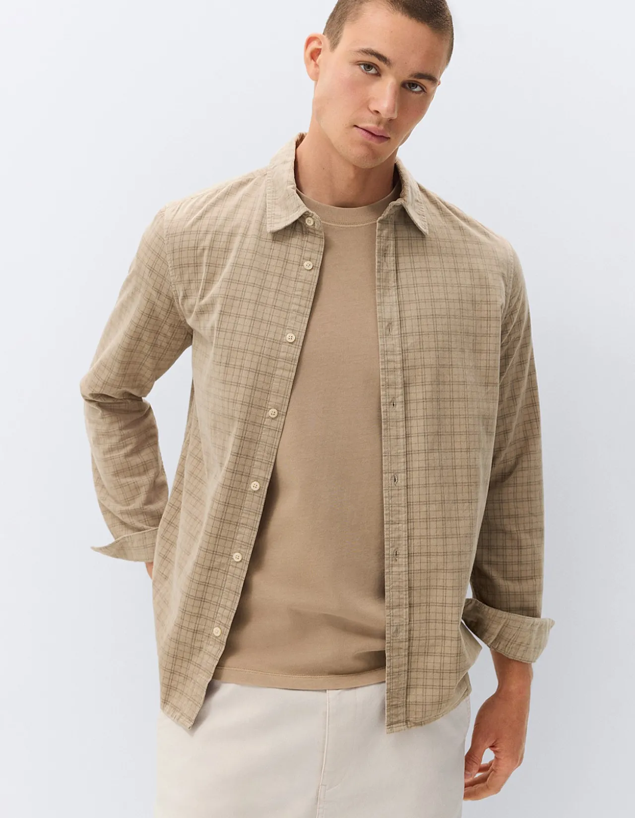 CHECK CORD REGULAR FIT SHIRT