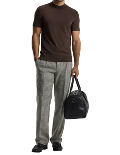 CHECKED WOOL PANTS