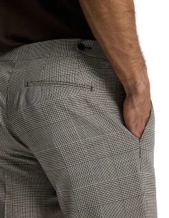 CHECKED WOOL PANTS