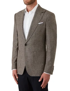 CHECK MERINO BLAZER