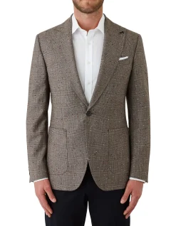 CHECK MERINO BLAZER