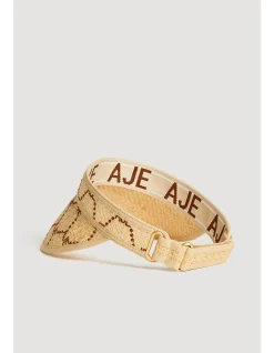 Chesca Raffia Logo Band Visor
