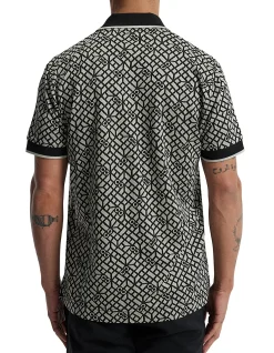 CHEST PANEL JACQUARD POLO