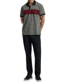 CHEST PANEL JACQUARD POLO