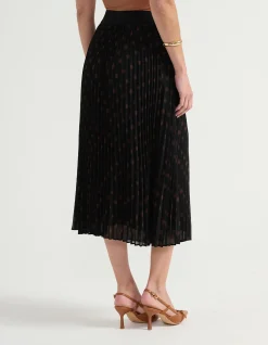 CHIFFON PLEATED SKIRT