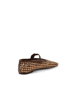 Chip Woven Raffia Mary Jane Flats