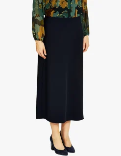 Chloe Crepe Midi Pull On Skirt