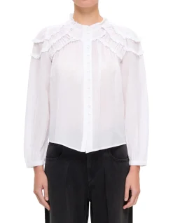 CHRISTA STAND COLLAR BLOUSE