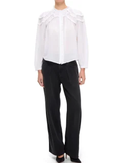 CHRISTA STAND COLLAR BLOUSE