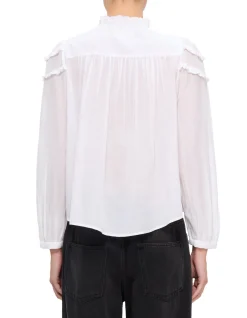 CHRISTA STAND COLLAR BLOUSE