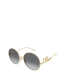 CH0329S GOLD ROUND SUNGLASSES