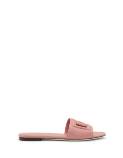 Ciabatta Vitello Liscio Logo Slide Sandals
