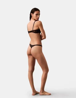CK BLACK BRIDAL STRING THONG