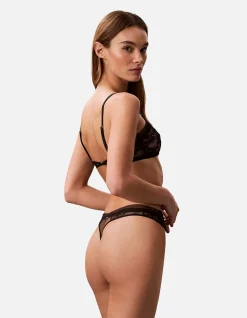 CK BLACK BRIDAL THONG