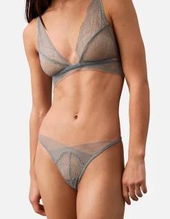 CK BLACK GEO LACE BIKINI