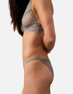 CK BLACK GEO LACE BIKINI