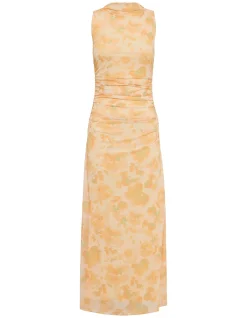 CLAIR MESH MIDI DRESS