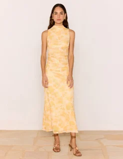 CLAIR MESH MIDI DRESS