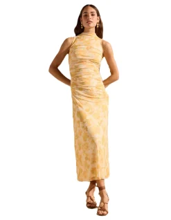 CLAIR MESH MIDI DRESS