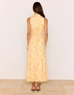 CLAIR MESH MIDI DRESS