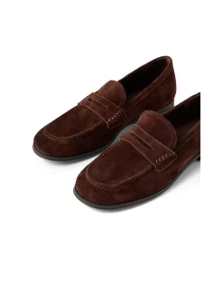 Clarisa Suede Penny Loafers