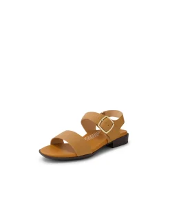 Clariss Dark Tan Leather Sandals