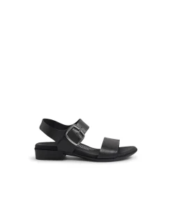 Clariss Black Leather Sandals