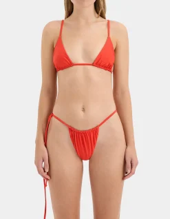 Clarita String Brief in Statement Red