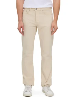 Classic Fit Cream Cotton Straight Leg Jeans