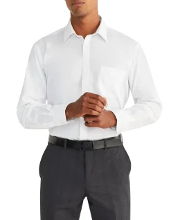 Classic Fit Plain Collar Poplin Shirt
