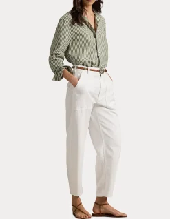 CLASSIC FIT STRIPED COTTON-LINEN SHIRT