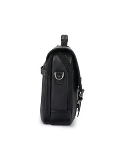 Classic Leather Flapover 32cm Black