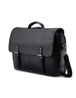 Classic Leather Flapover 32cm Black