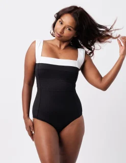 Classic Square Neck One Piece Swimsuit