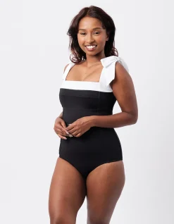 Classic Square Neck One Piece Swimsuit