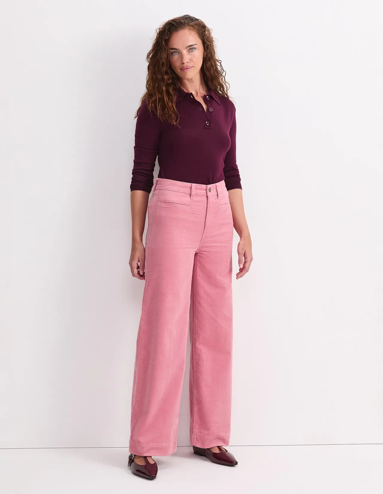 Cleo High Rise Cord Wide Leg Jean