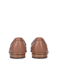 Click 2 Tan Comb Leather Loafer