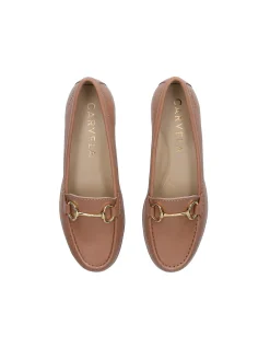 Click 2 Tan Comb Leather Loafer