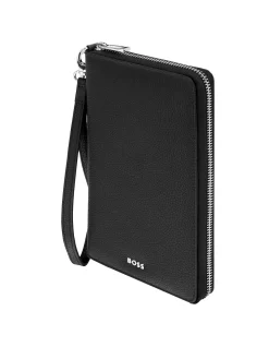Clssc Grained Travel Wallet Black