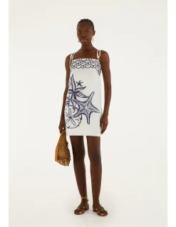 COAST STARS OFF-WHITE MINI DRESS