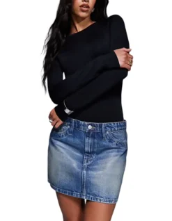 Coated Good 90s Mini Skirt