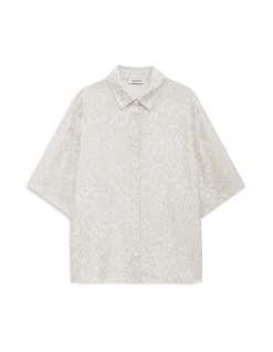 COCO SHIRT - WASHED WHITE LEOPARD